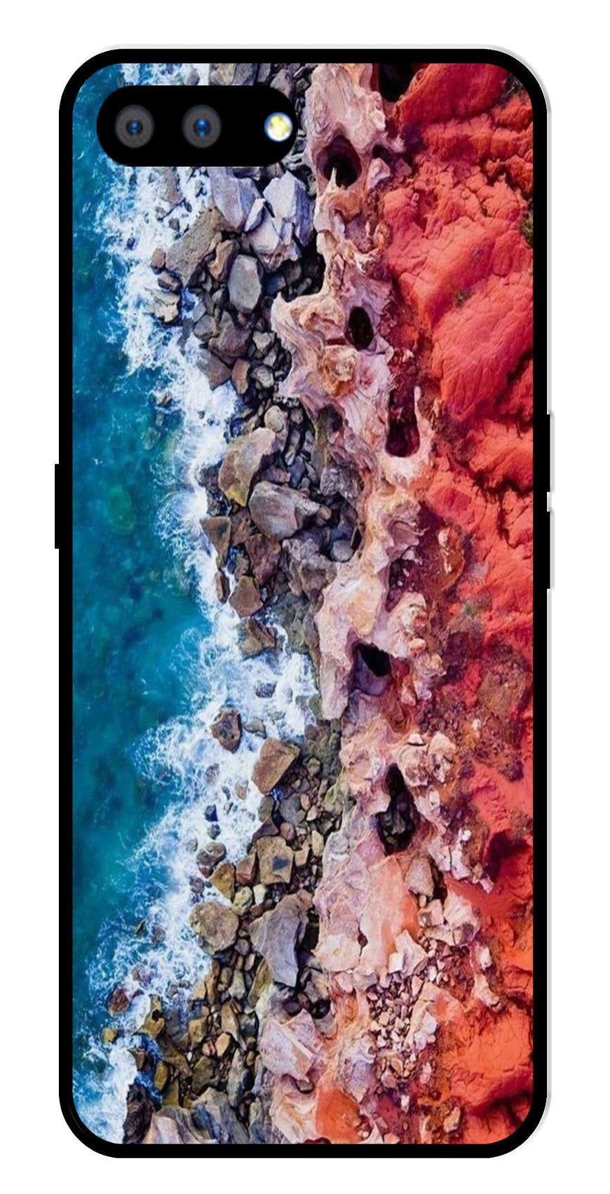 Sea Shore Metal Mobile Case for Realme C2   (Design No -18)
