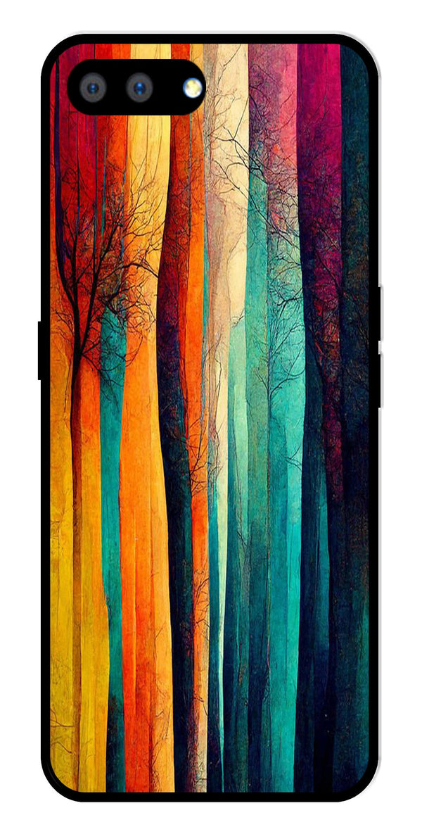 Modern Art Colorful Metal Mobile Case for Realme C1   (Design No -47)