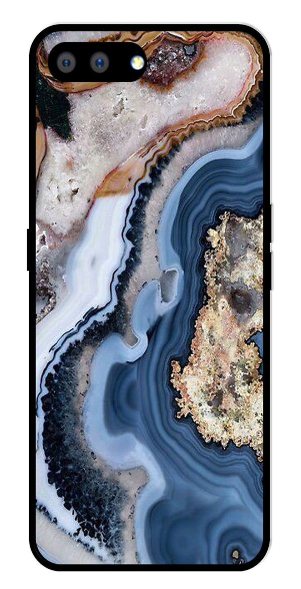 Marble Design Metal Mobile Case for Realme C2   (Design No -53)