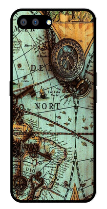 Map Design Metal Mobile Case for Realme C2