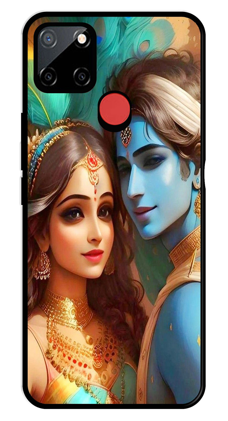 Lord Radha Krishna Metal Mobile Case for Realme C11   (Design No -01)