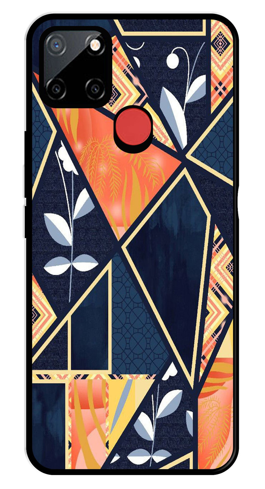 Marble Design Metal Mobile Case for Realme C11   (Design No -07)