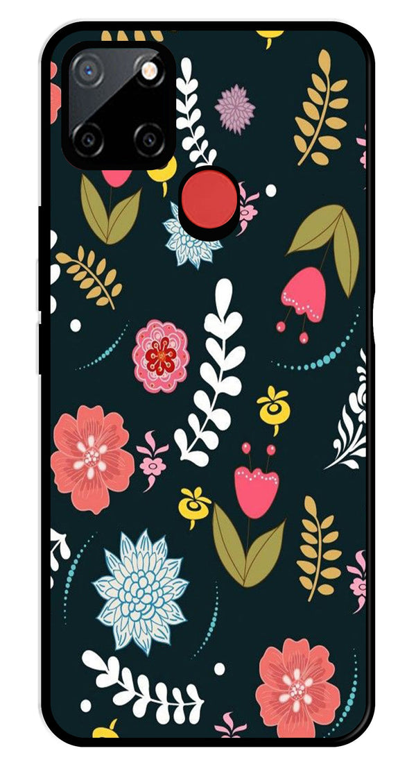 Floral Pattern2 Metal Mobile Case for Realme C11   (Design No -12)