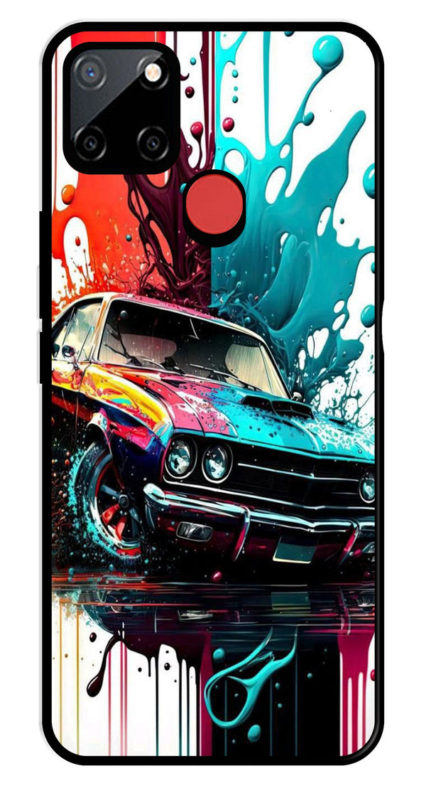 Vintage Car Metal Mobile Case for Realme C11   (Design No -29)