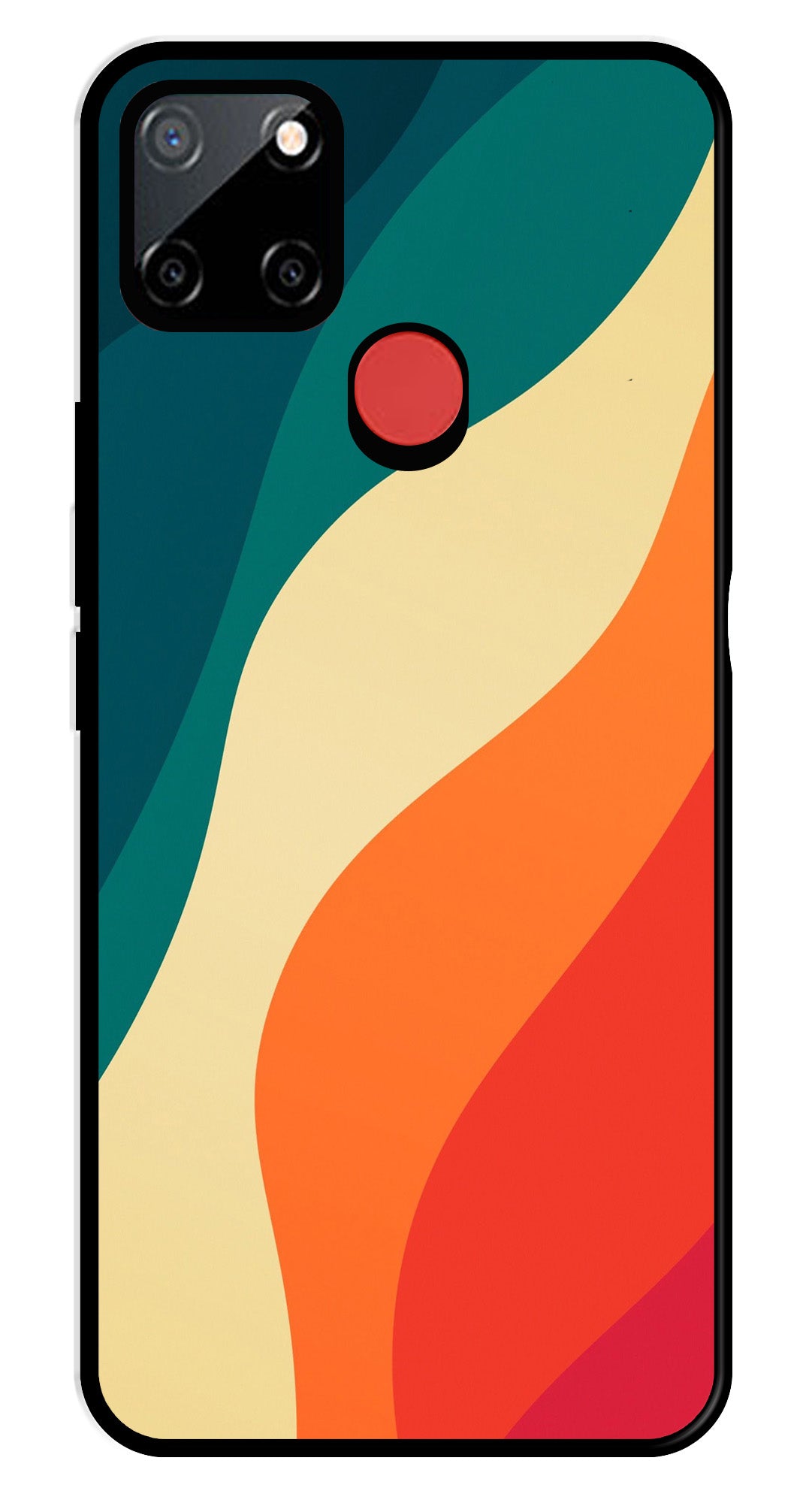 Muted Rainbow Metal Mobile Case for Realme C11   (Design No -39)
