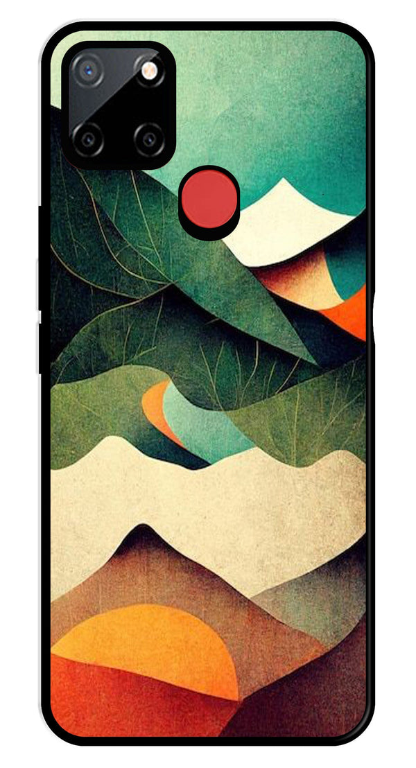 MultiColor Pattern Metal Mobile Case for Realme C11   (Design No -43)
