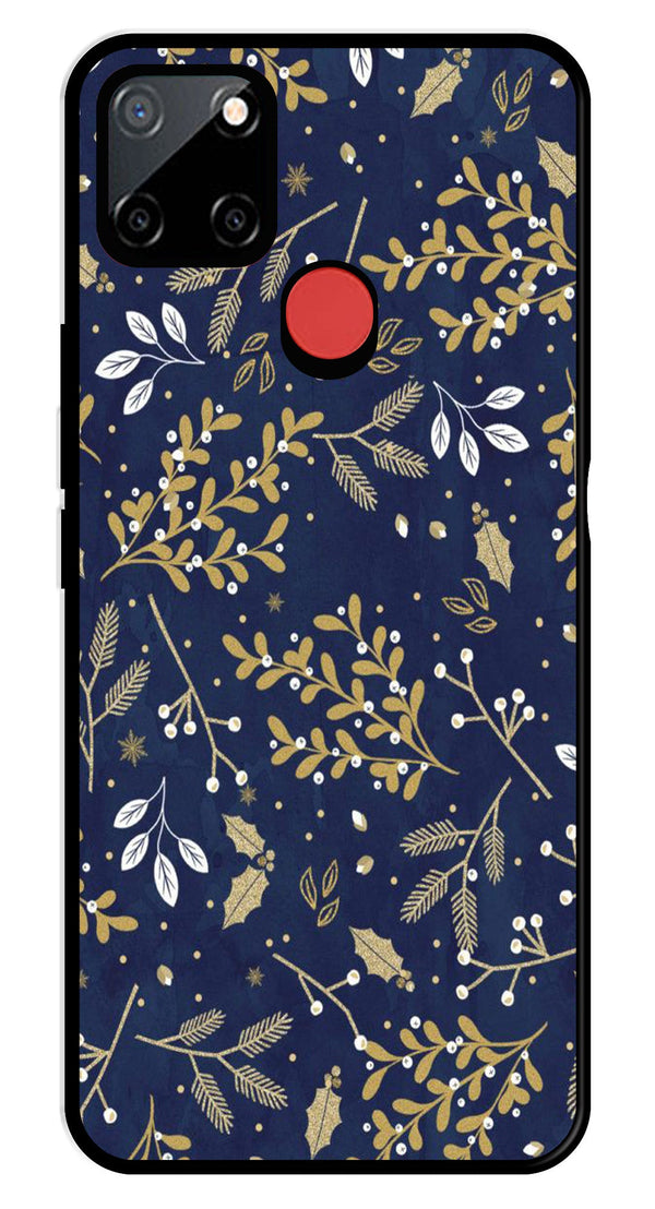 Floral Pattern  Metal Mobile Case for Realme C11   (Design No -52)