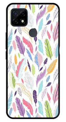 Colorful Feathers Metal Mobile Case for Realme C21