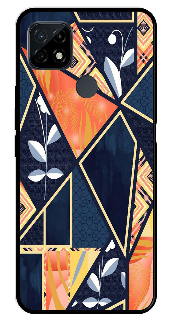 Marble Design Metal Mobile Case for Realme C21   (Design No -07)