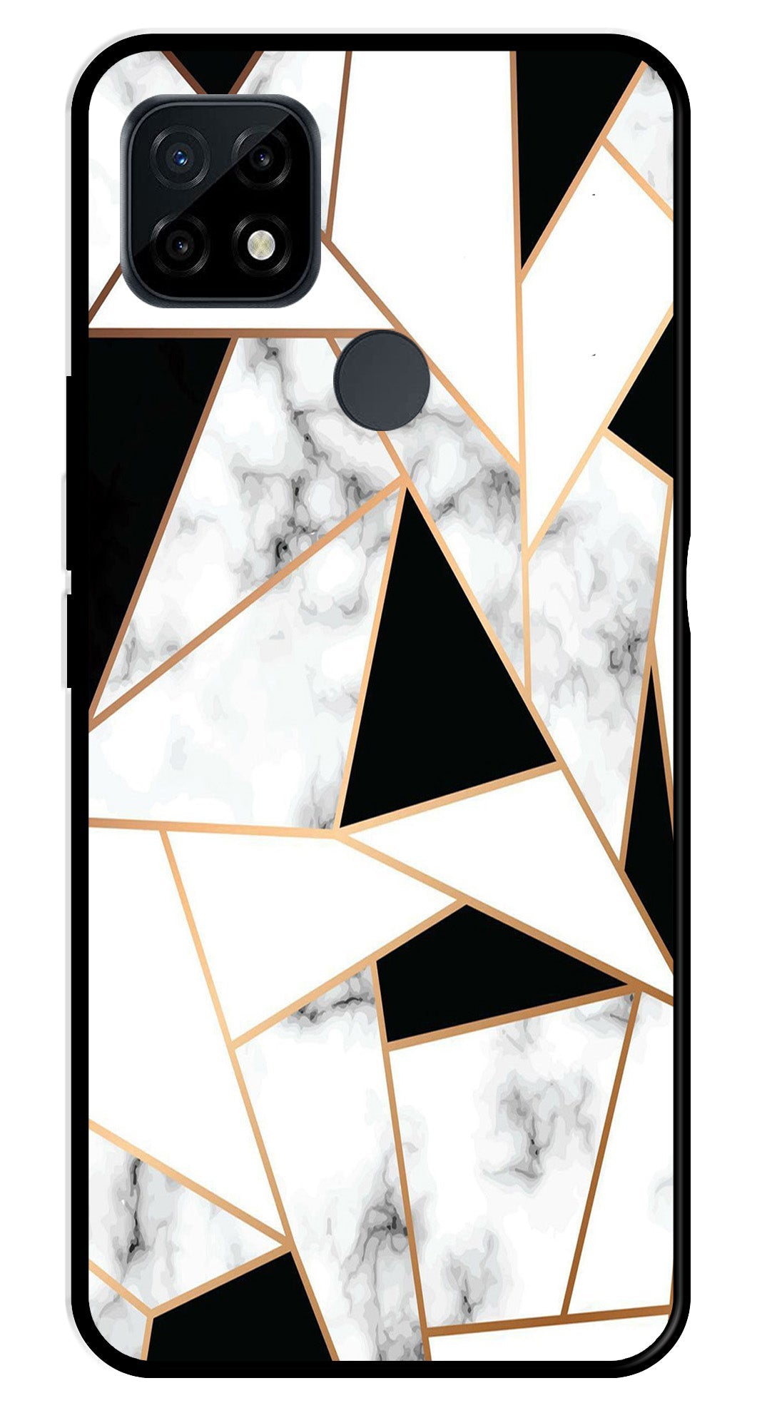 Marble Design2 Metal Mobile Case for Realme C21   (Design No -08)