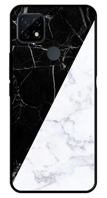 Black White Marble Design Metal Mobile Case for Realme C21