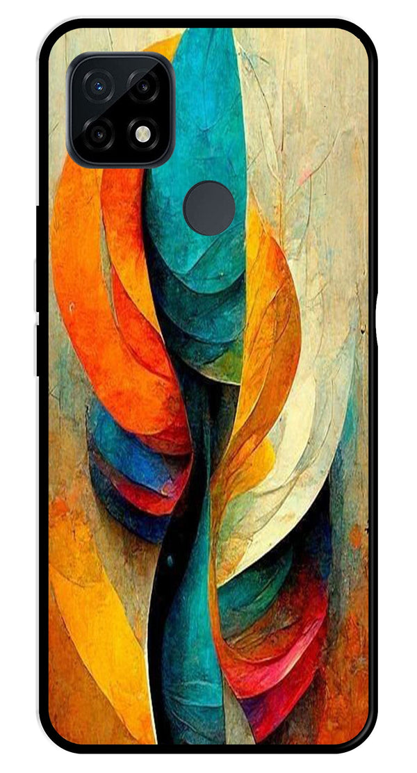 Modern Art Metal Mobile Case for Realme C21   (Design No -11)