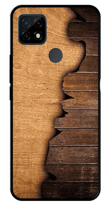 Wooden Design Metal Mobile Case for Realme C21