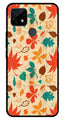 Leafs Design Metal Mobile Case for Realme C21   (Design No -14)