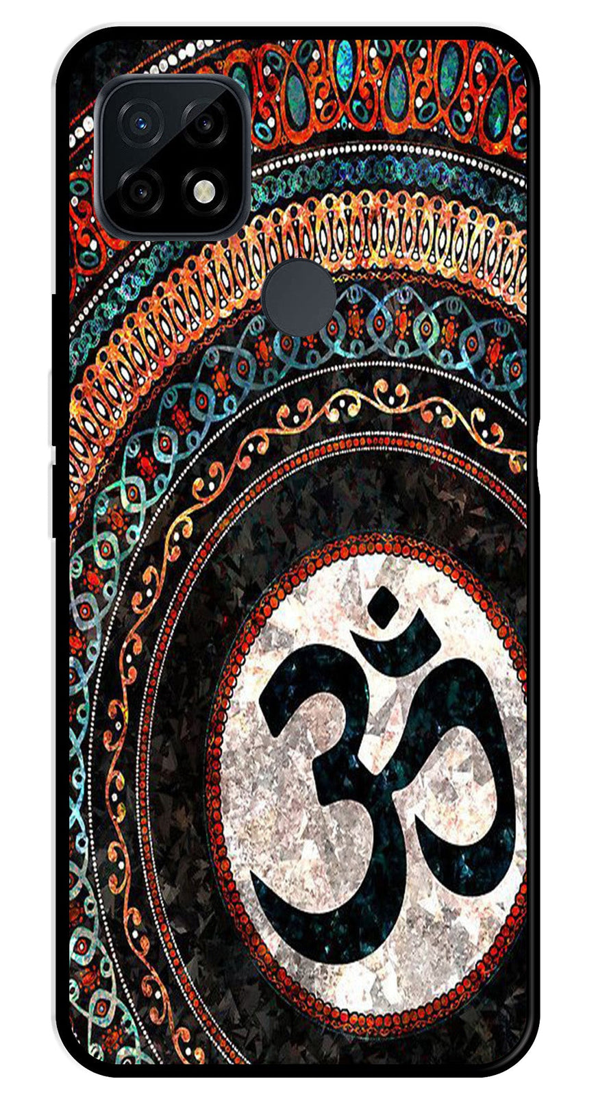 Oum Design Metal Mobile Case for Realme C21   (Design No -15)