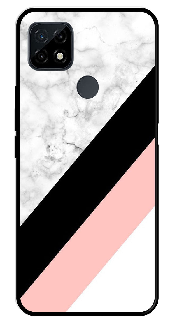 Marble Design Metal Mobile Case for Realme C21   (Design No -24)