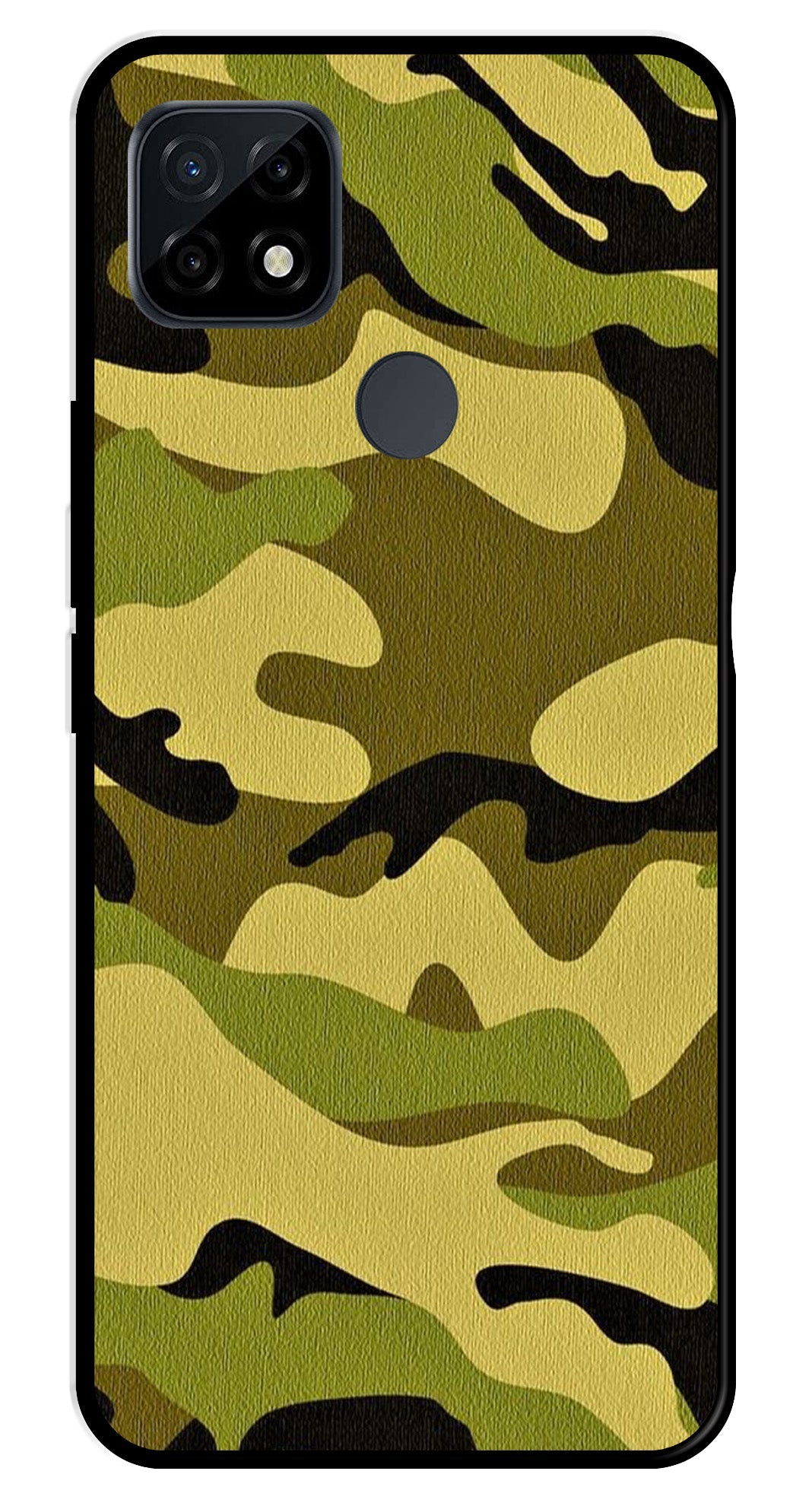 Army Pattern Metal Mobile Case for Realme C21   (Design No -35)