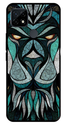 Lion Pattern Metal Mobile Case for Realme C21