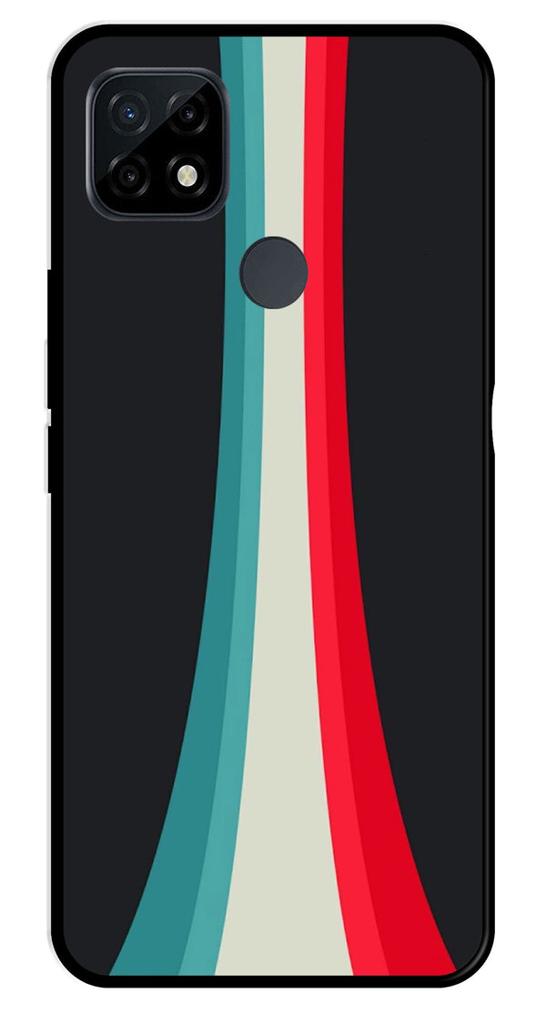 Modern Art Colorful Metal Mobile Case for Realme C21   (Design No -48)