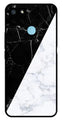 Black White Marble Design Metal Mobile Case for Realme C25Y   (Design No -09)
