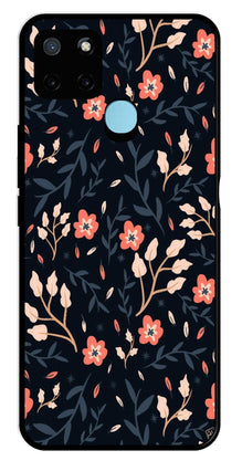 Floral Pattern Metal Mobile Case for Realme C21Y
