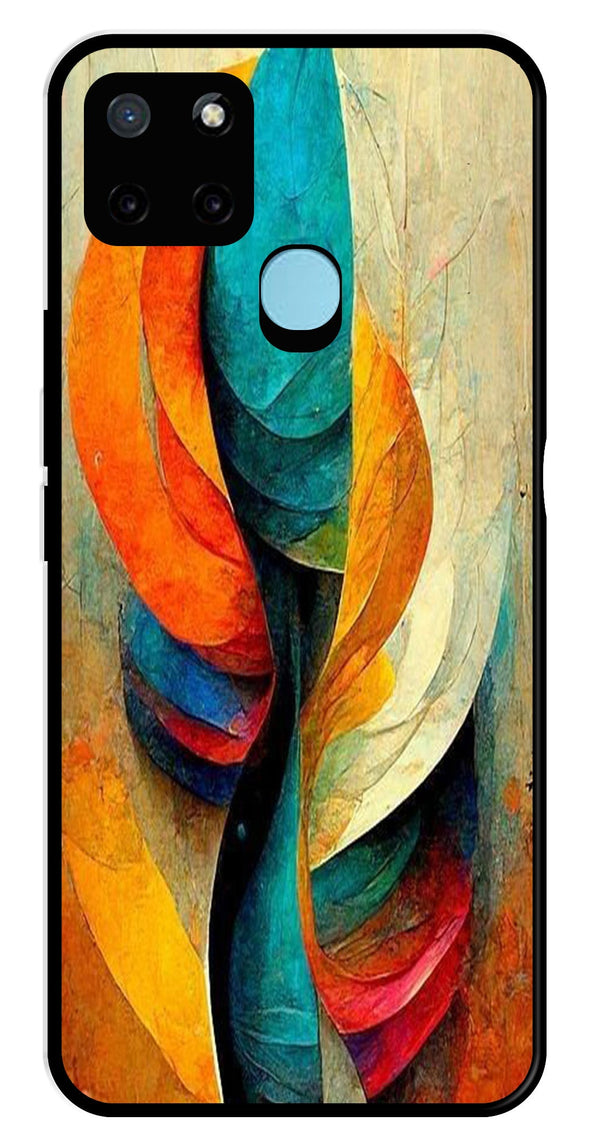 Modern Art Metal Mobile Case for Realme C25Y   (Design No -11)