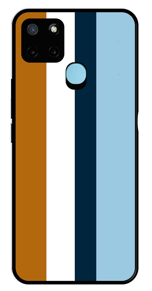 MultiColor Pattern Metal Mobile Case for Realme C21Y   (Design No -17)