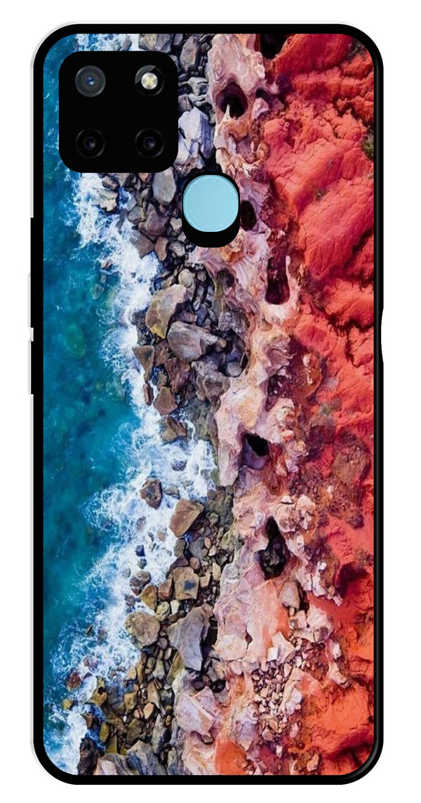 Sea Shore Metal Mobile Case for Realme C25Y   (Design No -18)
