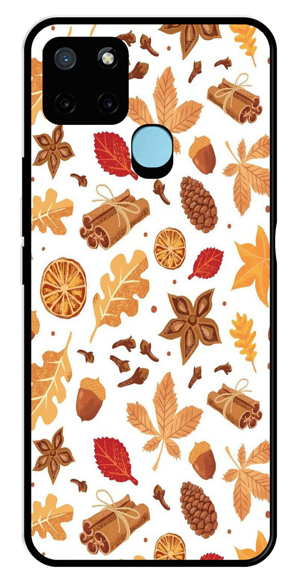 Autumn Leaf Metal Mobile Case for Realme C25Y   (Design No -19)