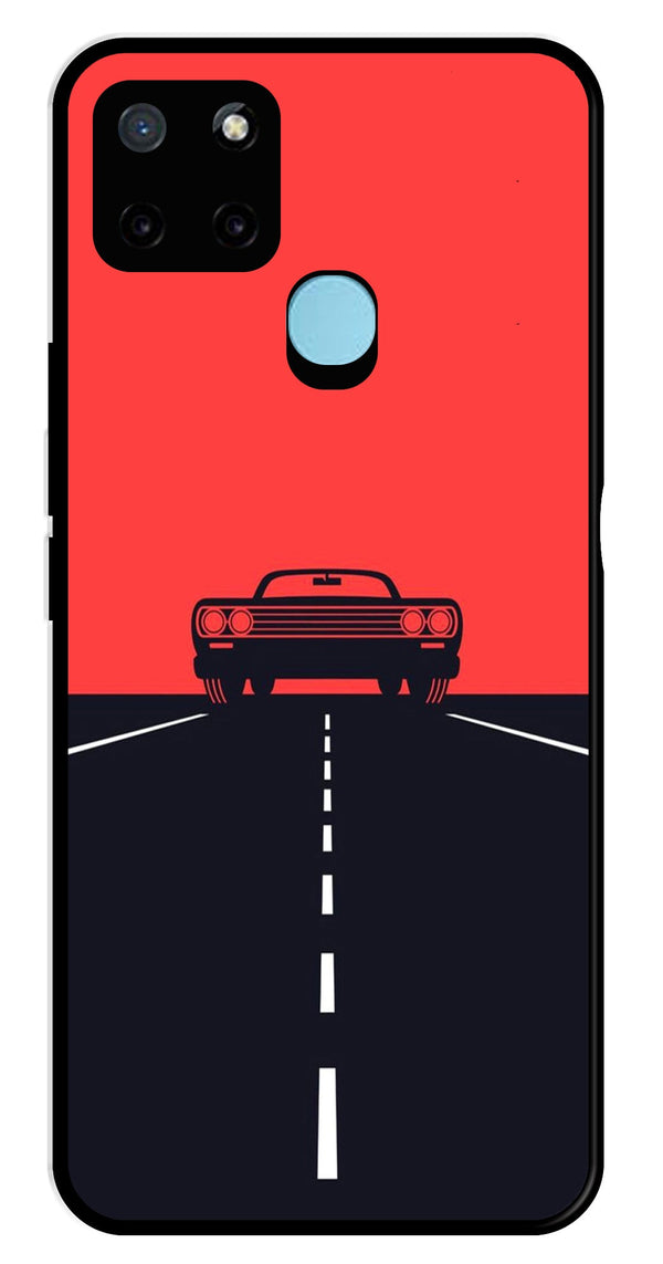 Car Lover Metal Mobile Case for Realme C21Y   (Design No -21)