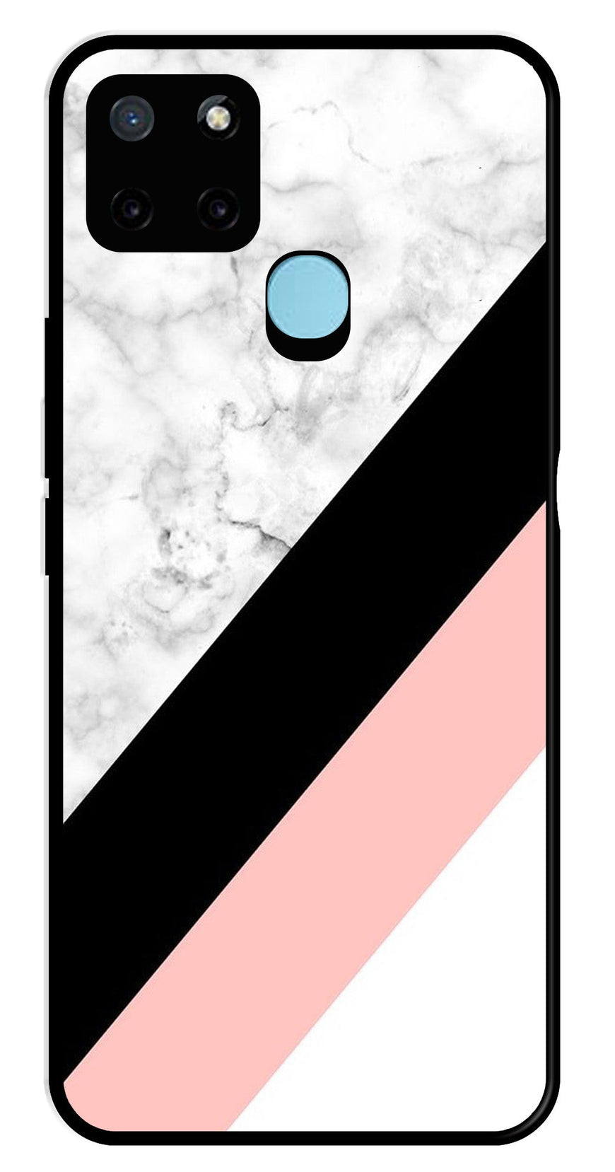 Marble Design Metal Mobile Case for Realme C21Y   (Design No -24)
