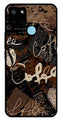 Coffee Pattern Metal Mobile Case for Realme C21Y   (Design No -37)