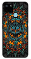 Owl Pattern Metal Mobile Case for Realme C25Y   (Design No -42)