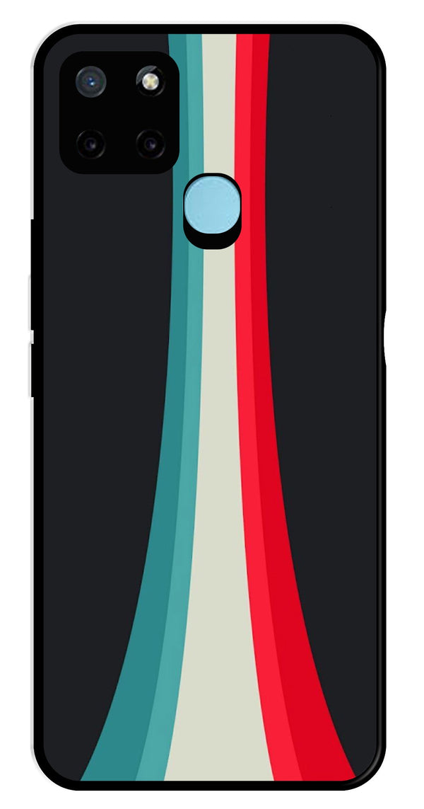 Modern Art Colorful Metal Mobile Case for Realme C25Y   (Design No -48)