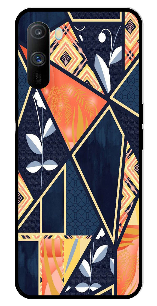 Marble Design Metal Mobile Case for Realme C3   (Design No -07)