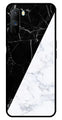 Black White Marble Design Metal Mobile Case for Realme C3   (Design No -09)