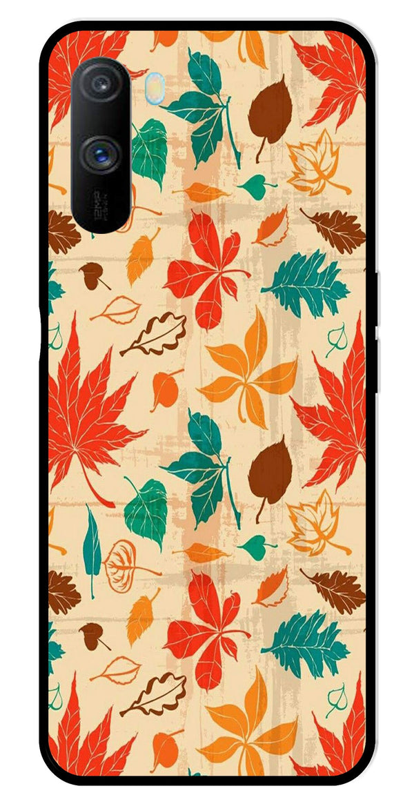 Leafs Design Metal Mobile Case for Realme C3   (Design No -14)
