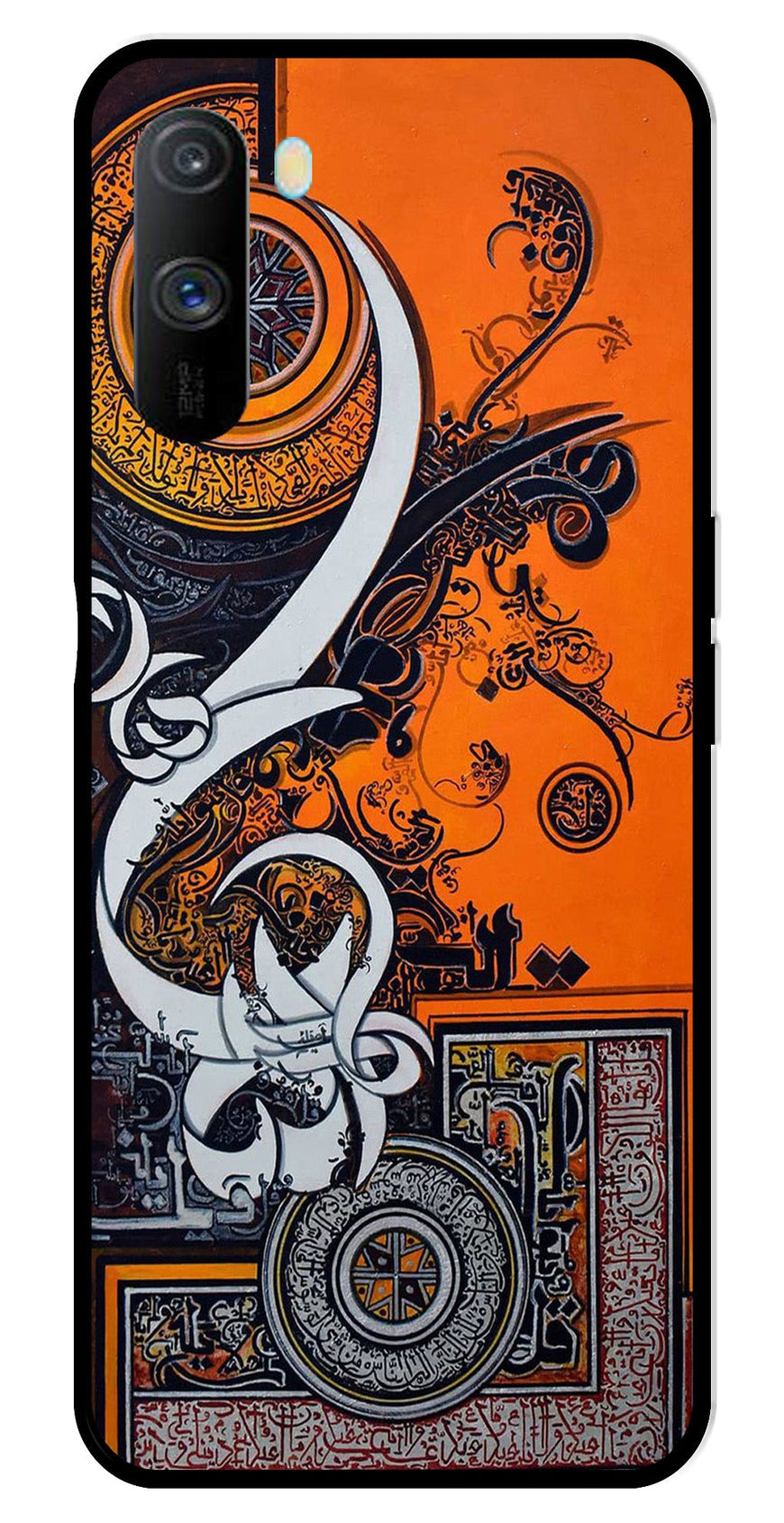 Qalander Art Metal Mobile Case for Realme C3   (Design No -16)