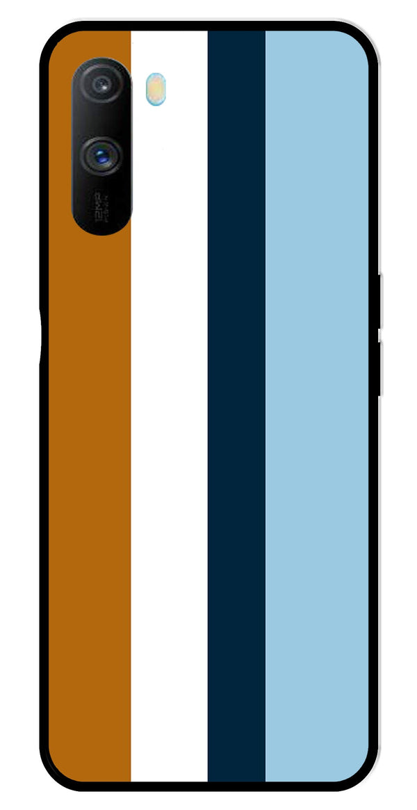 MultiColor Pattern Metal Mobile Case for Realme C3   (Design No -17)