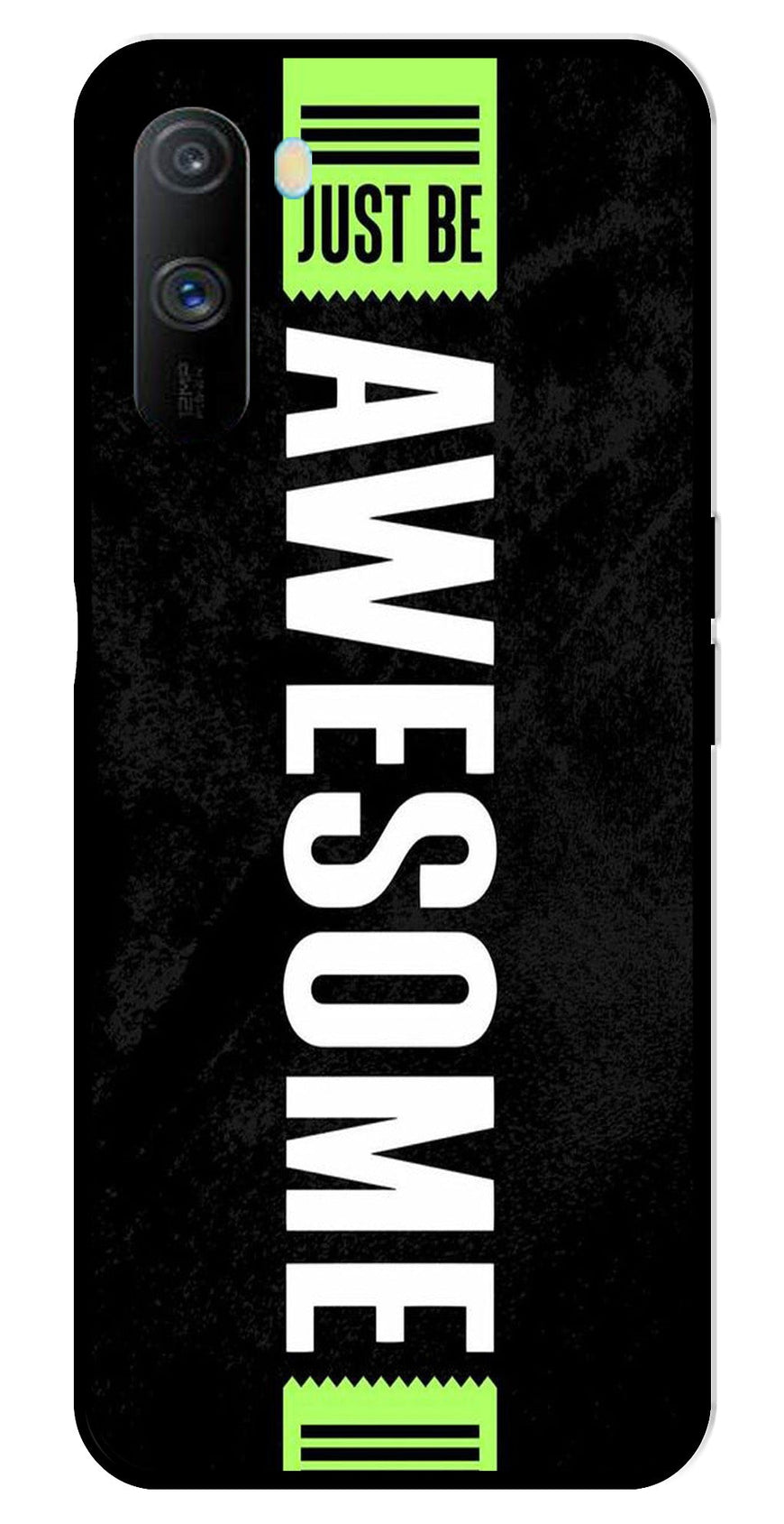 Awesome Metal Mobile Case for Realme C3   (Design No -33)