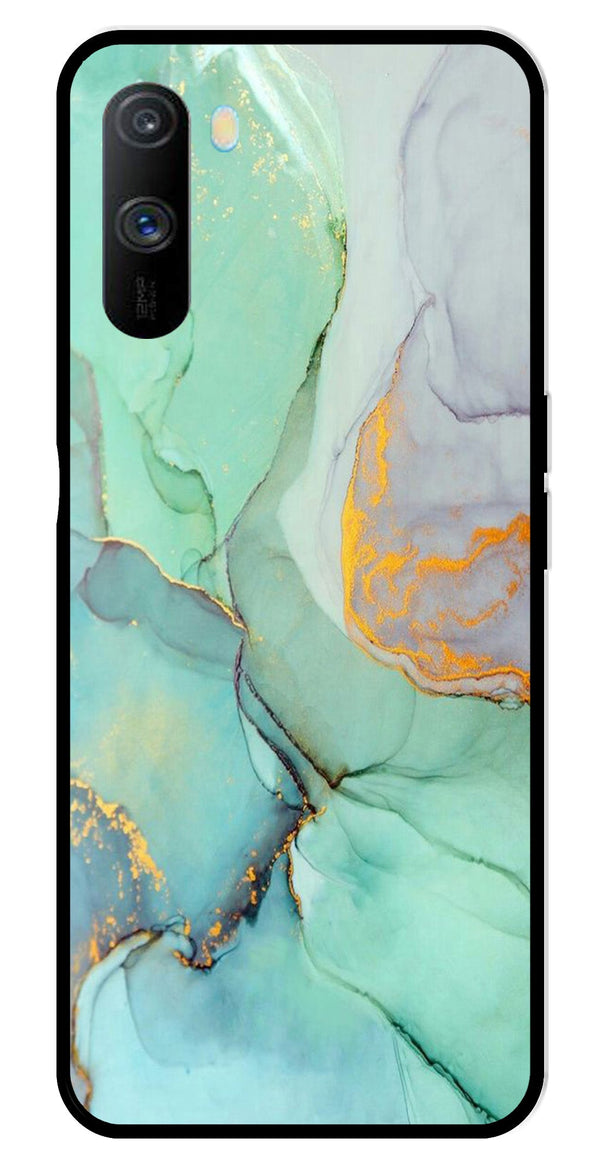 Marble Design Metal Mobile Case for Realme C3   (Design No -46)