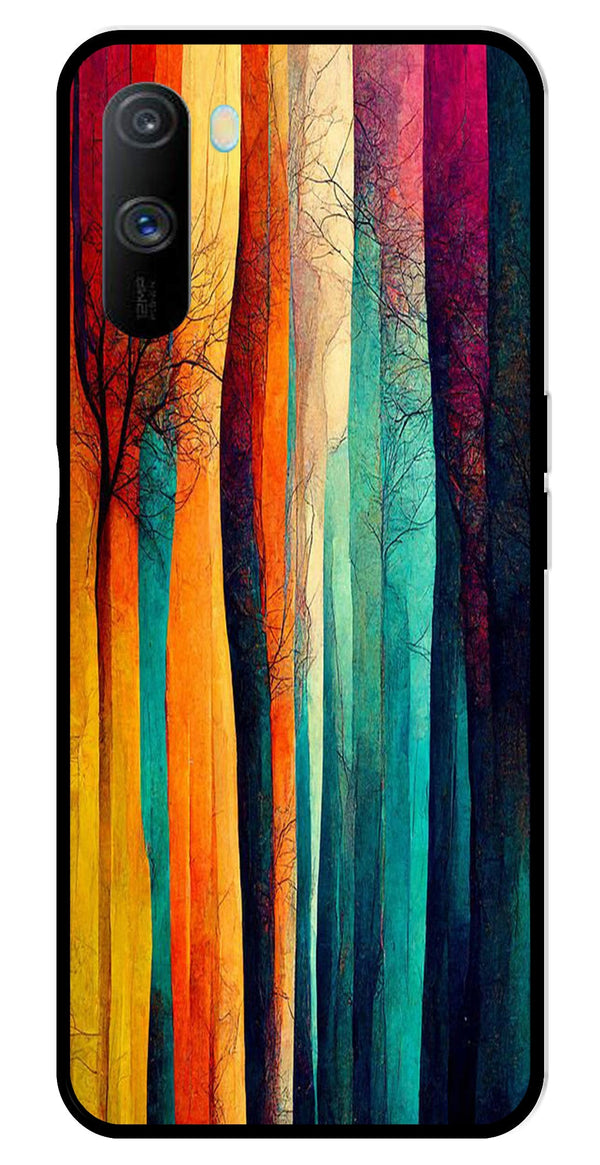 Modern Art Colorful Metal Mobile Case for Realme C3   (Design No -47)