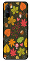 Leaves Design Metal Mobile Case for Realme C3   (Design No -51)