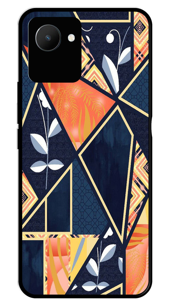 Marble Design Metal Mobile Case for Realme C30   (Design No -07)