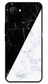 Black White Marble Design Metal Mobile Case for Realme C30   (Design No -09)