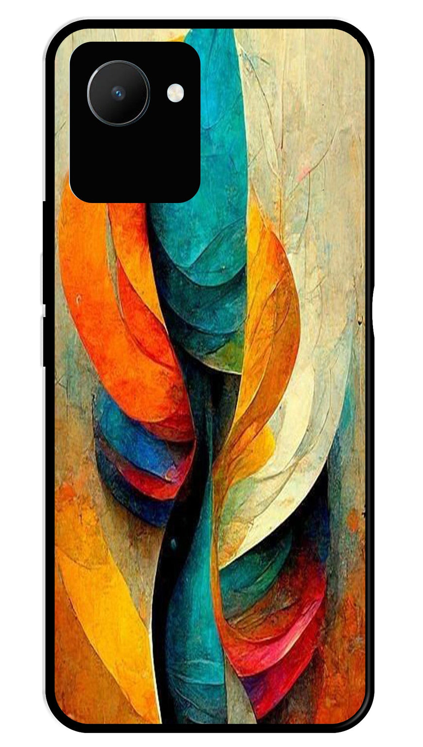 Modern Art Metal Mobile Case for Realme C30   (Design No -11)