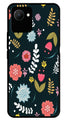 Floral Pattern2 Metal Mobile Case for Realme C30   (Design No -12)
