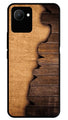 Wooden Design Metal Mobile Case for Realme C30   (Design No -13)