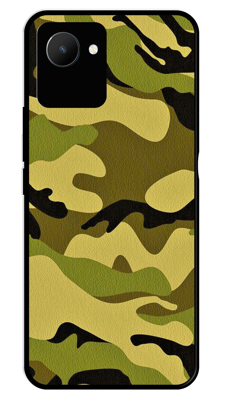 Army Pattern Metal Mobile Case for Realme C30   (Design No -35)
