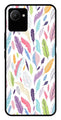 Colorful Feathers Metal Mobile Case for Realme C30s   (Design No -06)